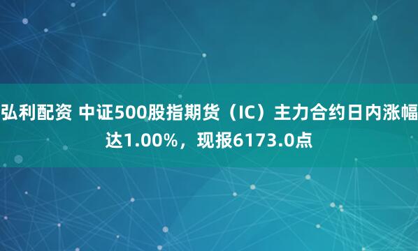 弘利配资 中证500股指期货（IC）主力合约日内涨幅达1.00%，现报6173.0点